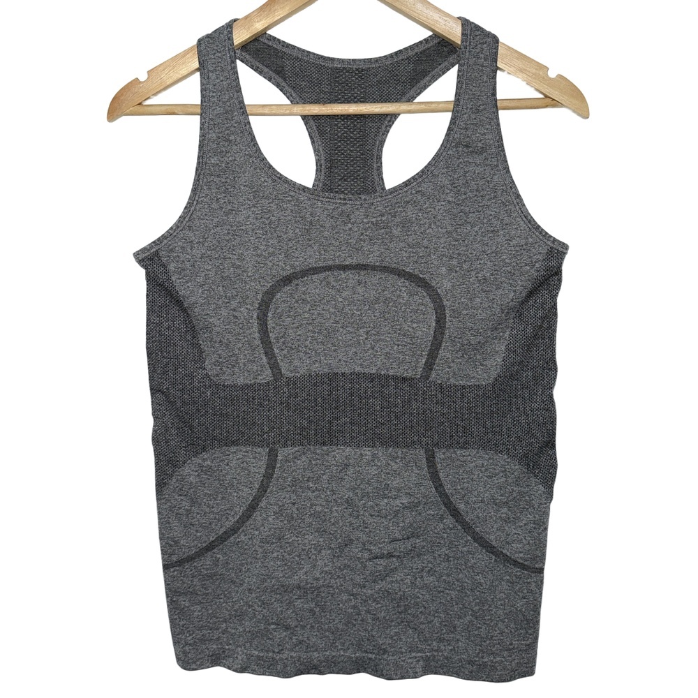 Lululemon Swiftly Tech Tank Top Gray Heather Racerback Athletic Tank Top Size 8
